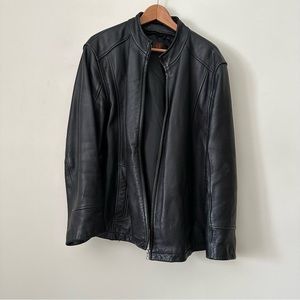 Leather oversized Danier jacket